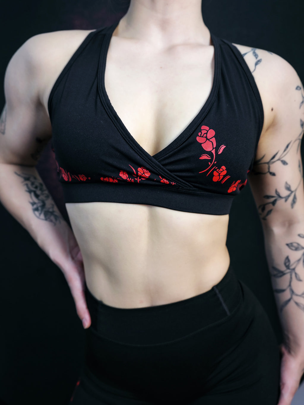 Noir Rose Everyday Training Bra - Dark Rose